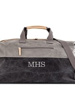 Weddingstar Inc Large Canvas Travel Duffle Bag - Black & Gray