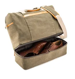 Weddingstar Inc Weekend Carry On Bag - Genuine Leather & Canvas