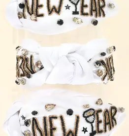 Sophia Collection New Year's Eve Toast Top Knot Beaded Headband
