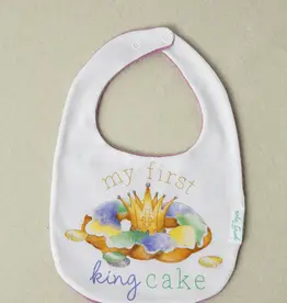 Nola Tawk My First King Cake Cotton Bib