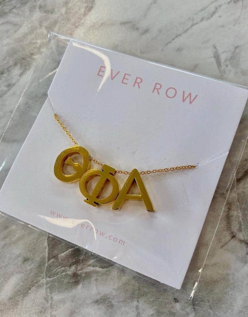 Ever Row Sorority Letter Necklace