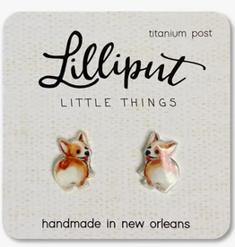Lilliput Little Things Corgi Butt Earrings
