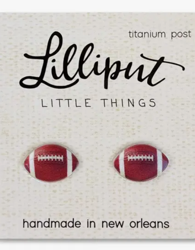 Lilliput Little Things Football Earrings