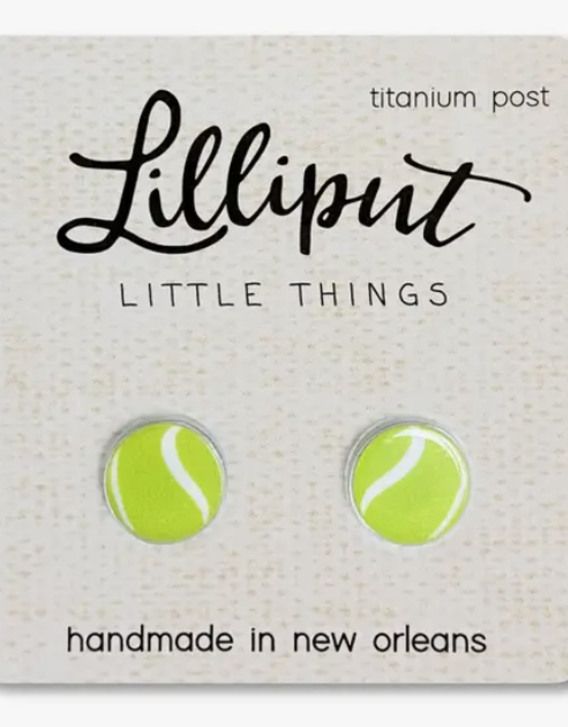 Lilliput Little Things Tennis Ball Earrings