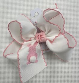 Beyond Creations, LLC Embroidered Easter Bunny Crochet Edge Bow