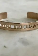 Mimosa Handcrafted Bronze You Are Loved Cuff