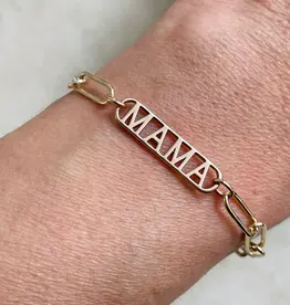 Mimosa Handcrafted Bronze Mama Collectors Chain Bracelet