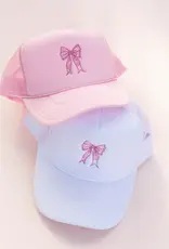 Space 46 Pink Embroidered Bow Hat
