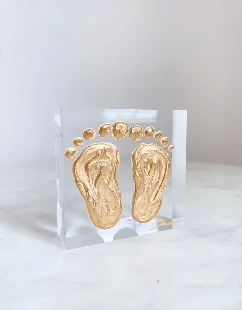 Anna Walding Art Baby Feet Acrylic Block