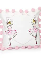 Over the Moon Blonde Ballerina Pillow w/ Initials