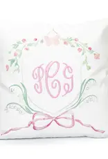 Over the Moon Pink Butterfly Pillow w/ Initials