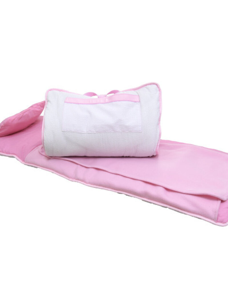 Oh Mint Nap Mat  Pink Seersucker