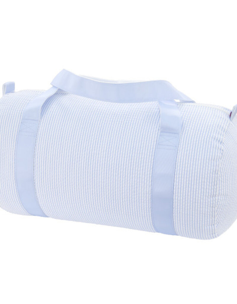 Oh Mint Medium Duffel Baby Blue Seersucker