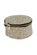 Oh Mint Button Bag w/ Embroidery  Cheetah 6 inch