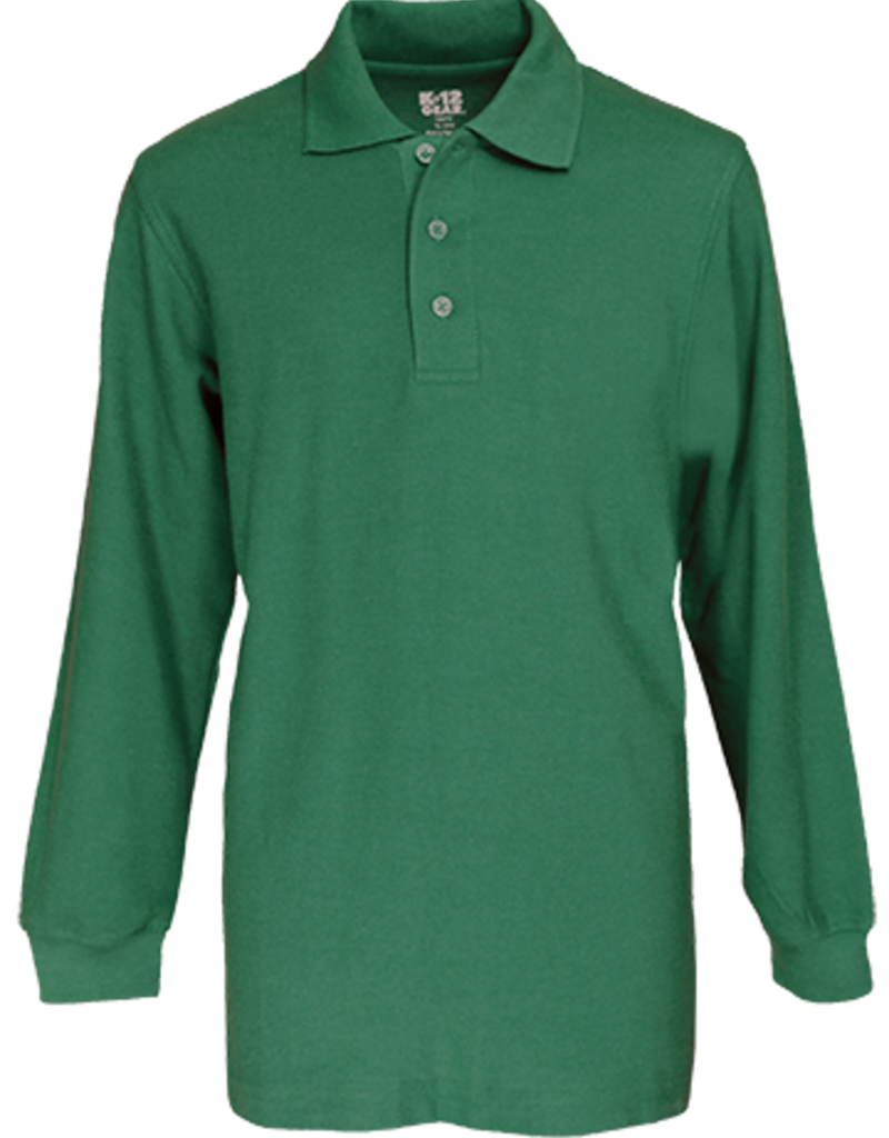 K-12 L/S Youth Knit Polo