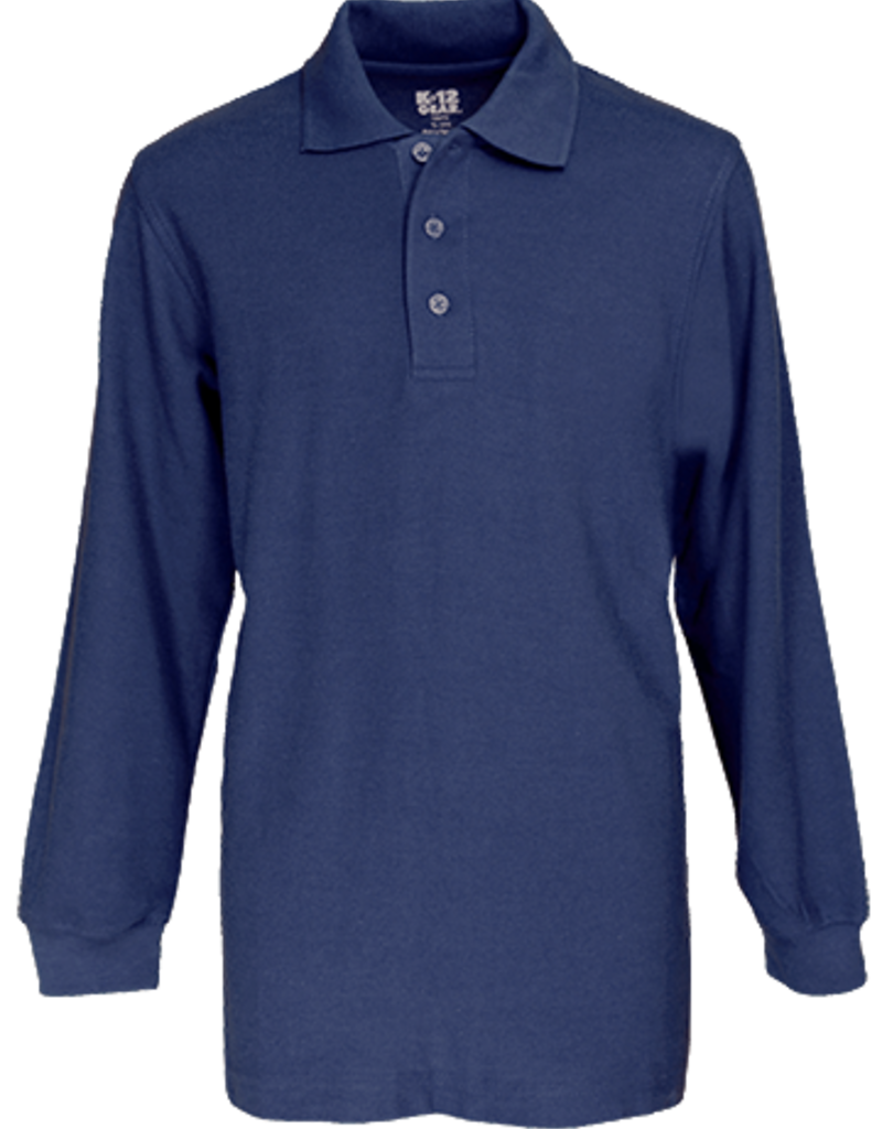 K-12 L/S Youth Knit Polo