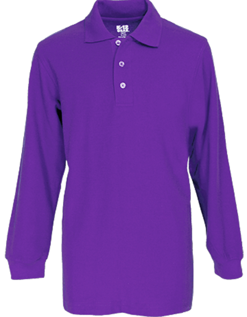 K-12 L/S Youth Knit Polo