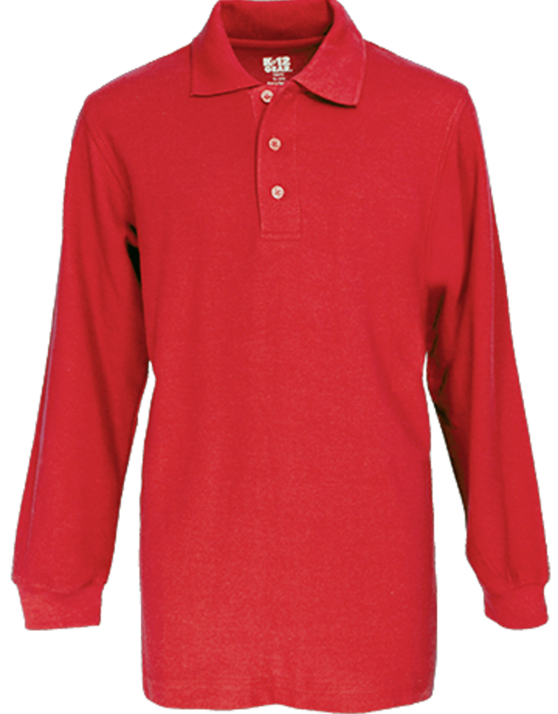 K-12 L/S Youth Knit Polo