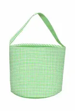 Love That Cotton Lime Green Gingham Bucket Bag w/ Name