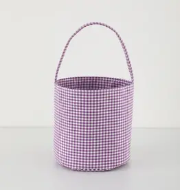 Love That Cotton Purple Gingham Bucket Bag w/ Name