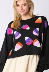 Peach Love Candy Corn Cropped Sweatshirt