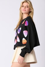 Peach Love Candy Corn Cropped Sweatshirt