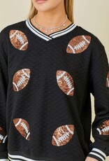 Mainstrip Quilted Football Pullover