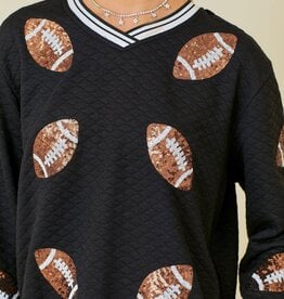 Mainstrip Quilted Football Pullover