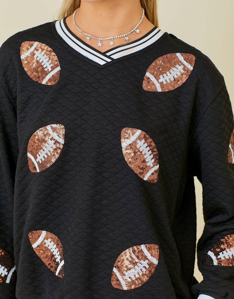 Mainstrip Quilted Football Pullover