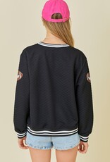 Mainstrip Quilted Football Pullover