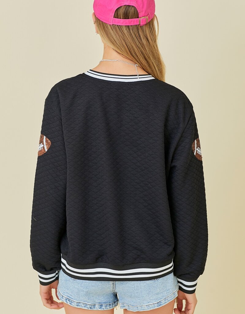 Mainstrip Quilted Football Pullover