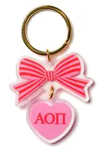 Over the Moon Bow-dacious Sorority Keychain