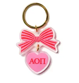 Over the Moon Bow-dacious Sorority Keychain