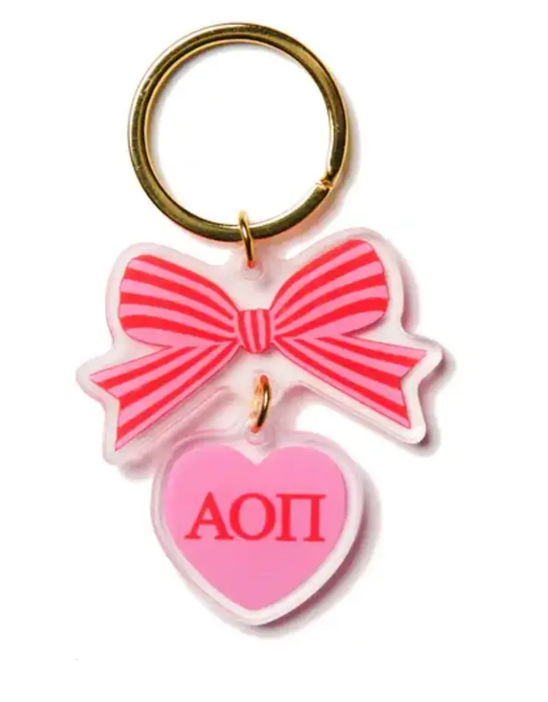 Over the Moon Bow-dacious Sorority Keychain