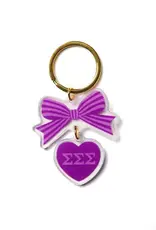 Over the Moon Bow-dacious Sorority Keychain
