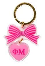 Over the Moon Bow-dacious Sorority Keychain