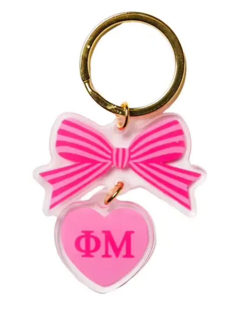 Over the Moon Bow-dacious Sorority Keychain