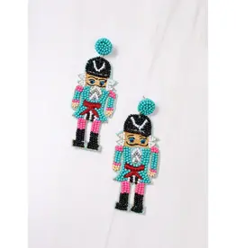 Caroline Hill Sargeant Nutcracker Earring Turquoise