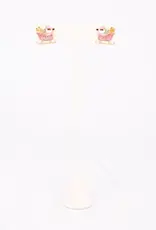 Caroline Hill Santa's Sleigh Ride Earring Pink
