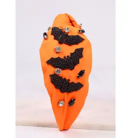 Caroline Hill Going Batty Headband Orange
