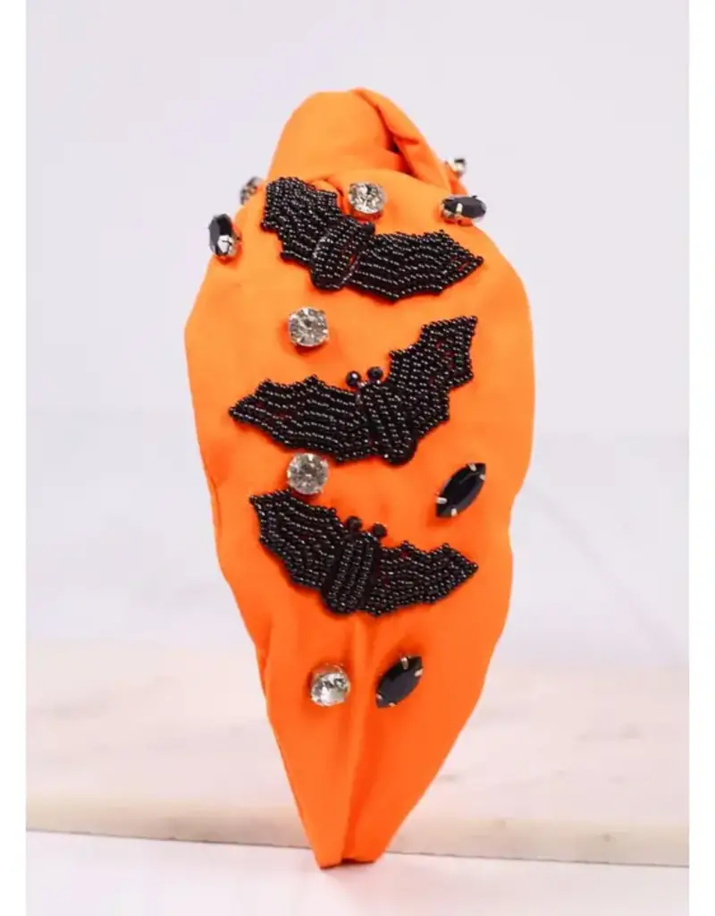 Caroline Hill Going Batty Headband Orange
