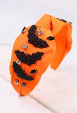 Caroline Hill Going Batty Headband Orange