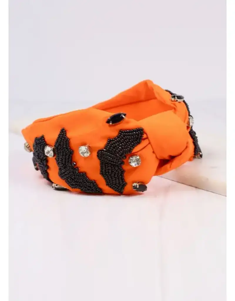 Caroline Hill Going Batty Headband Orange