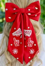 Caroline Hill Cheer Them On Hair Bow Red
