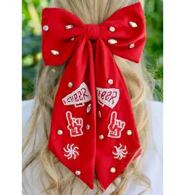 Caroline Hill Cheer Them On Hair Bow Red
