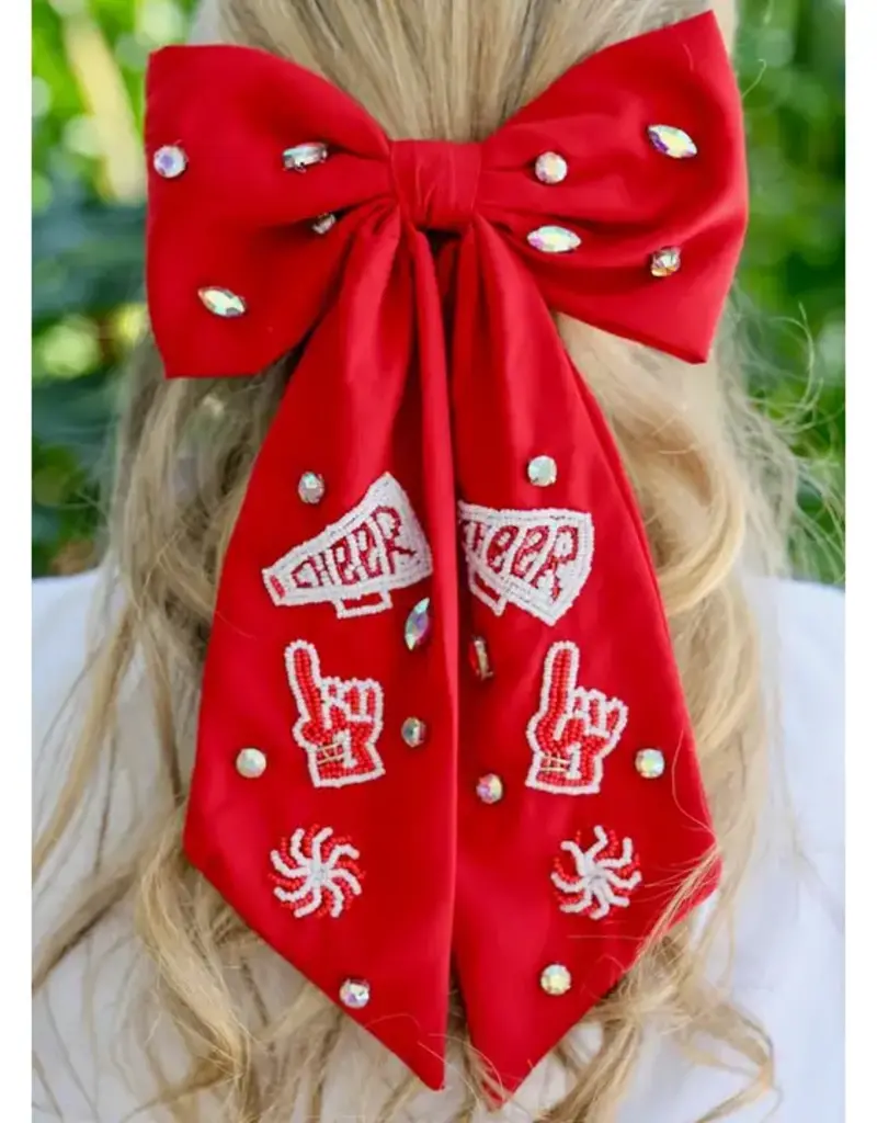 Caroline Hill Cheer Them On Hair Bow Red