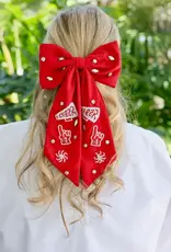 Caroline Hill Cheer Them On Hair Bow Red