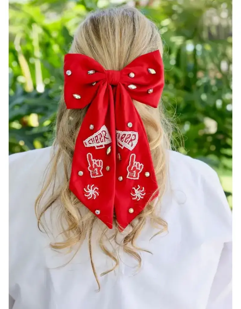 Caroline Hill Cheer Them On Hair Bow Red