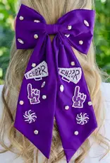 Caroline Hill Cheer Them On Hair Bow Purple