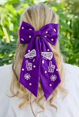 Caroline Hill Cheer Them On Hair Bow Purple
